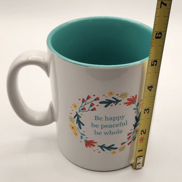 10 Strawberry Street Flowers "Be happy be peaceful be whole" Quote Holds 24oz. - Picture 8 of 8